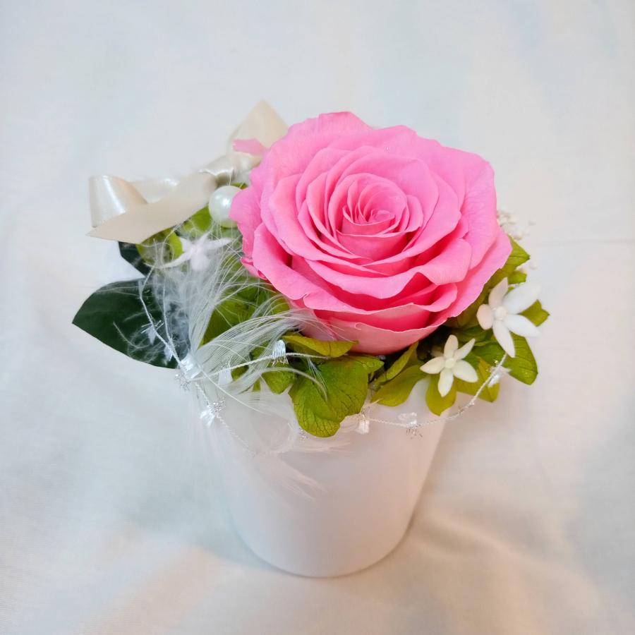 【高級プリザーブドフラワー】桜 ピンクバラ パール真珠 フラワーアレンジメント ケース入り 送料無料  誕生日  母の日 お祝い 結婚祝い 入学祝い プレゼント | フラワーマーケット花由 | 08