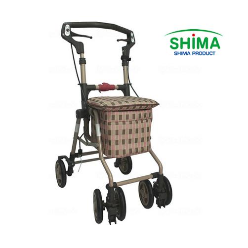 島製作所 ミニティシルバーカー 手押し車 老人 ショッピングカート おしゃれ シルバーカート 4輪 出色 折りたたみ キャリー 老人車 お買いものカート 軽量 高齢者