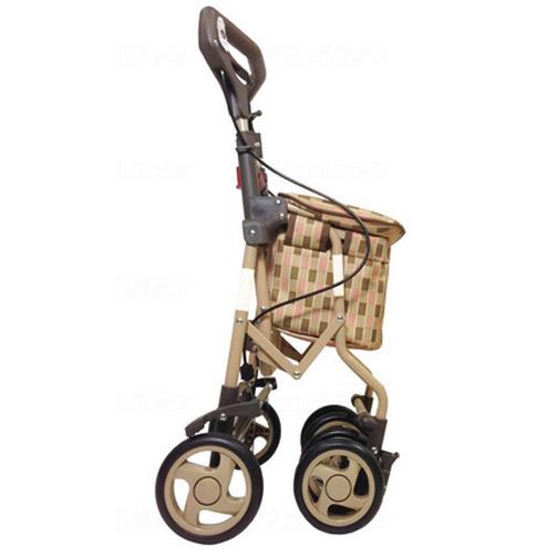 島製作所 ミニティシルバーカー 手押し車 老人 ショッピングカート おしゃれ シルバーカート 4輪 出色 折りたたみ キャリー 老人車 お買いものカート 軽量 高齢者