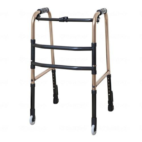 アクションジャパン　キャスター（Ｒ）付歩行器 コンパクトタイプ　Ｃ２０２１ＣＲ−ＢＲ手押し 車 シルバーカー 老人 自立 介護　介護用品 福祉用具 歩行関連