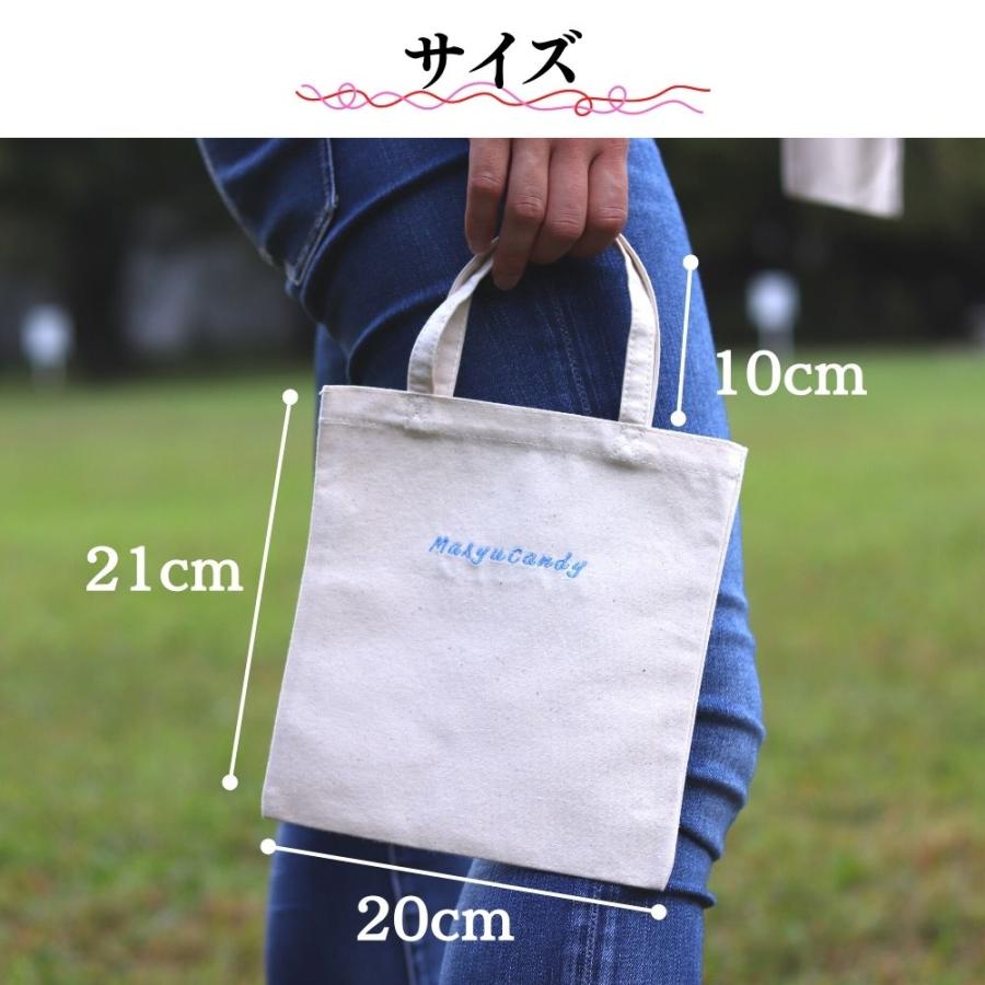 名入れ刺繍 刺しゅう 名前入り トートバッグ 小さめ コンパクト 誕生日 