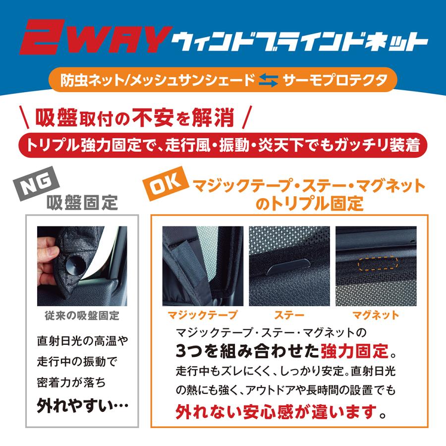 キャラバン ２WAYウィンドブラインドネット　キャンピング　車中泊 キャラバン 2WAYウィンドブラインドネット キャンピング 車中泊