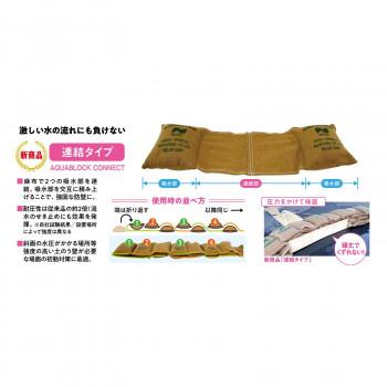 日水化学工業　防災用品　吸水性土のう　「アクアブロック」　NDシリーズ　連結・再利用可　ND-10W　10枚入り_2