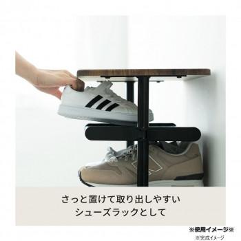 フィット ワンタッチ式可動棚ラック WD・ウッド NK-7501WDの画像