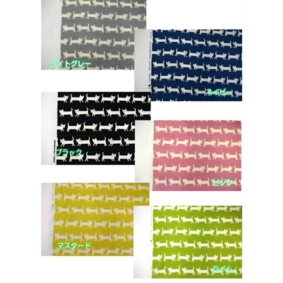 Handworks シンプルネコさん/入園入学にピッタリ!/生地/布/綿/通園バック/アニマル/入園入学/オックス/コットン100%/猫|heartsewing|03