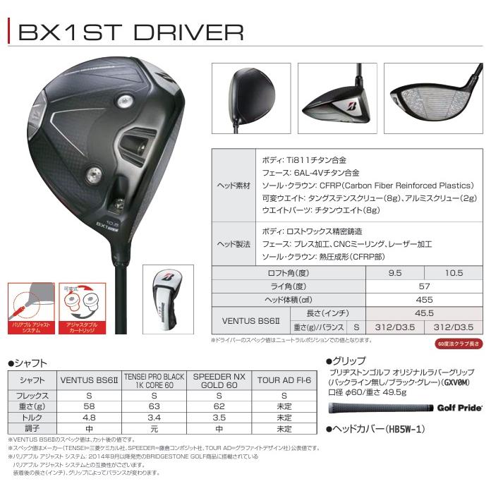 BRIDGESTONE ブリヂストンゴルフ BX1ST ドライバー TOUR AD FI