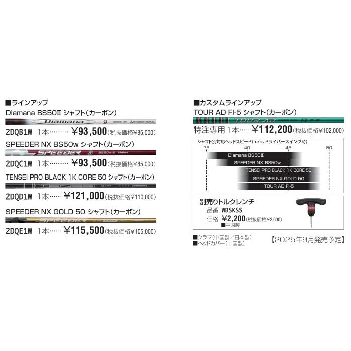 BX2HT ドライバー【9月5日発売 初回入荷分】ガラスコーティング済み BX2HT ドライバー【9月5日発売 初回入荷分】ガラスコーティング