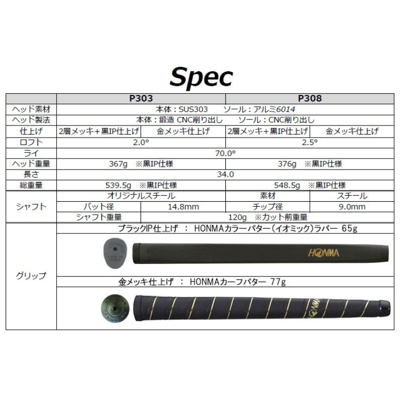 お1人様1点限り 本間ベレスパター p-308 - paminne.com