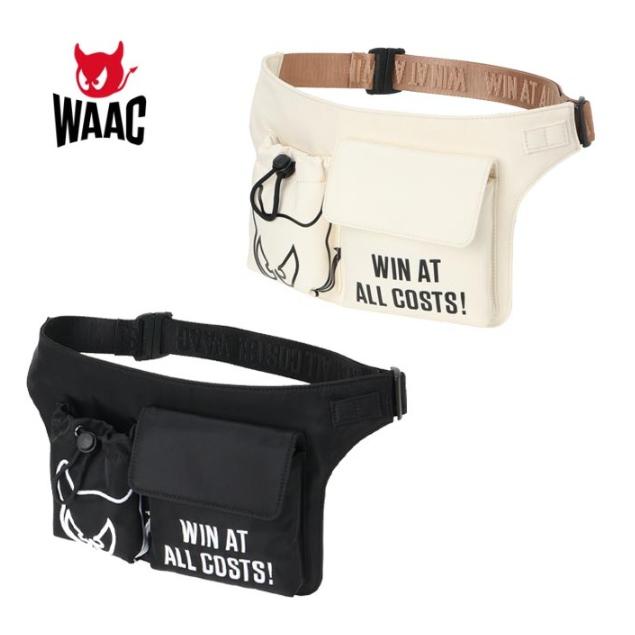 【新品】waac ホワイトゴルフバッグ　ウエストポーチ　ゴルフボール　ティー入れ WAAC ワック ウエストバッグ 072264871 ウエストポーチ : ゴルフ用品