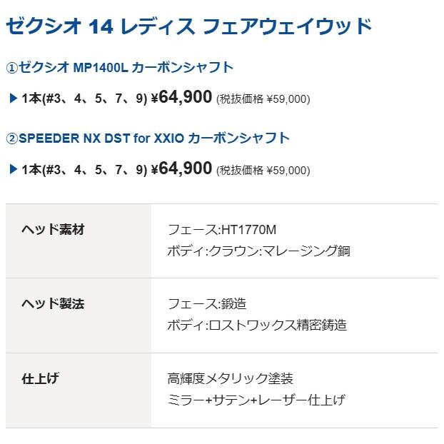 XXIO セット販売 3本セット XXIO14 ブルー/ホワイト レディース