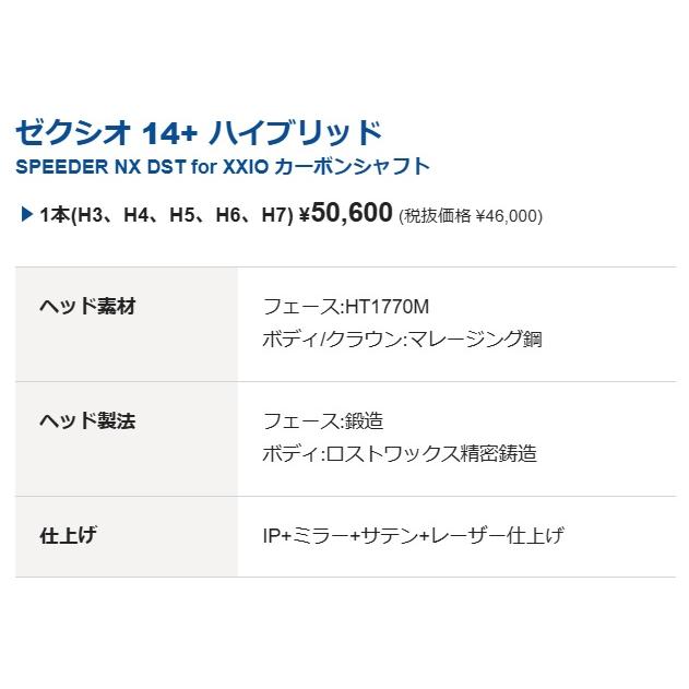 XXIO XXIO14+ ハイブリッド ユーティリティー SPEEDER.NX.DST.for.XXIO