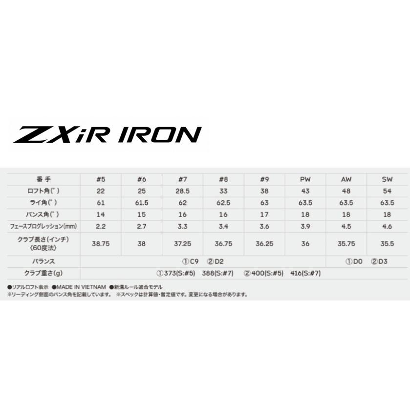 SRIXON 【カスタムオーダー】【5本セット】スリクソン ZXiR アイアン