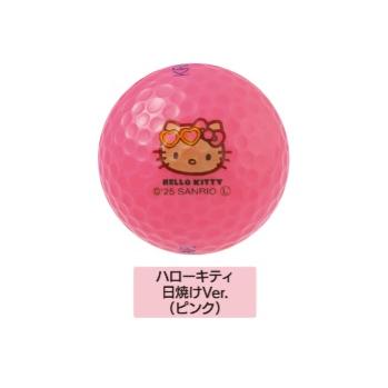 KIRA KIRA(キラ) ハローキティ日焼けVer. ゴルフボール + ボールポーチ