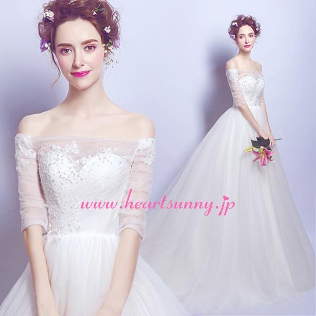 361クラウディアLoveryWedding高級ウエディングドレス5号7号9号 Yahoo