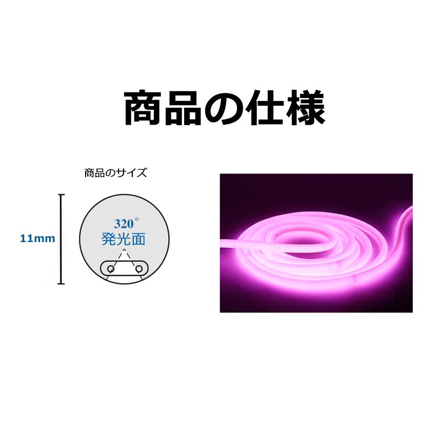320°発光ネオンled ledテープライト BANNAI 家庭用ACアダプター 120SMD 