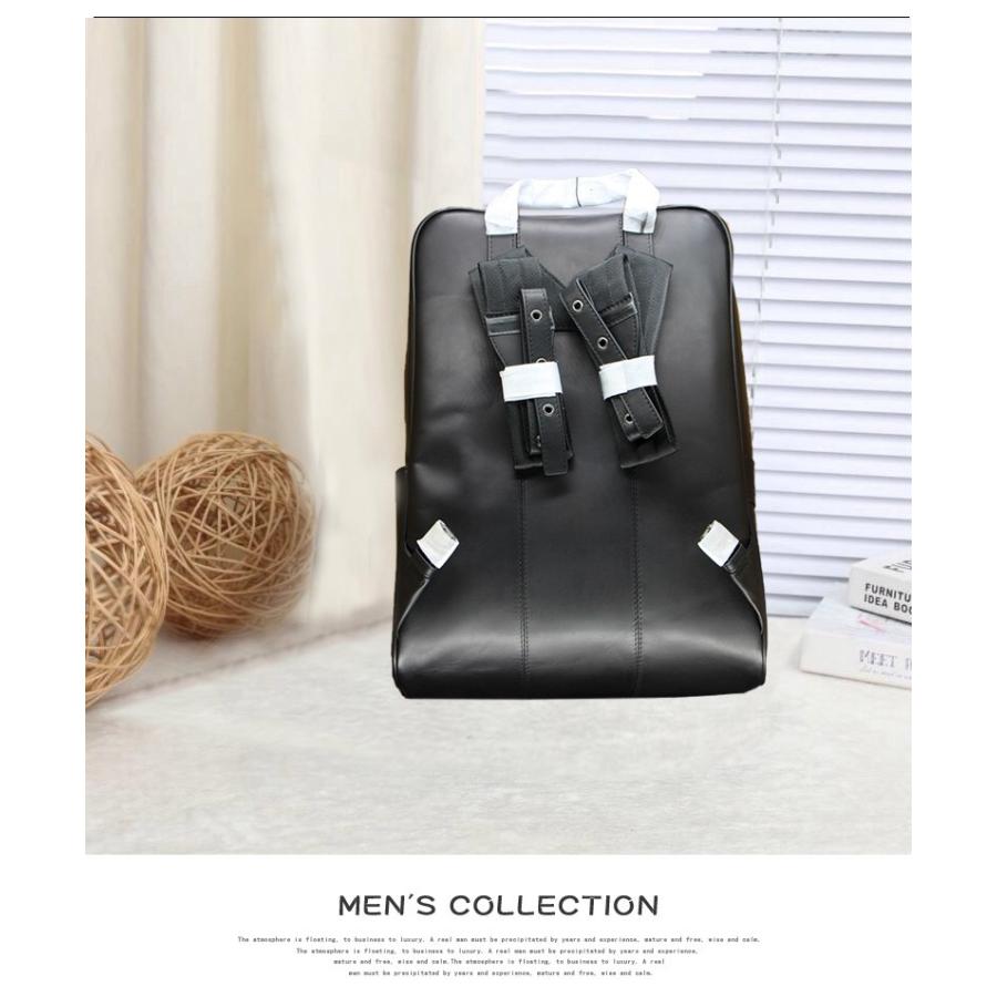 綺麗なイントレチャート 本革 バックパック リュックサック 14PC A4 
