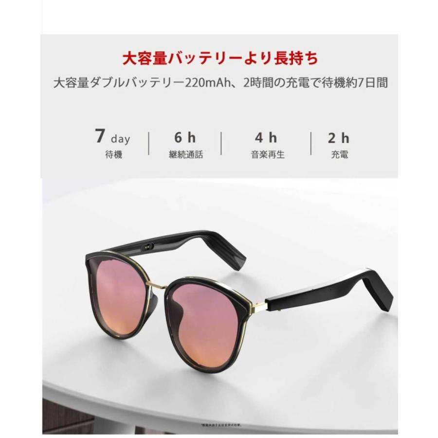 Bluetooth5.0 スマートグラス オーディオサングラス 防水 タッチ操作