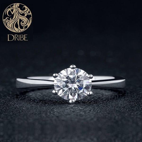 鑑別書付き】DRIBEモアッサナイト ホワイトゴールド18金（Au750  