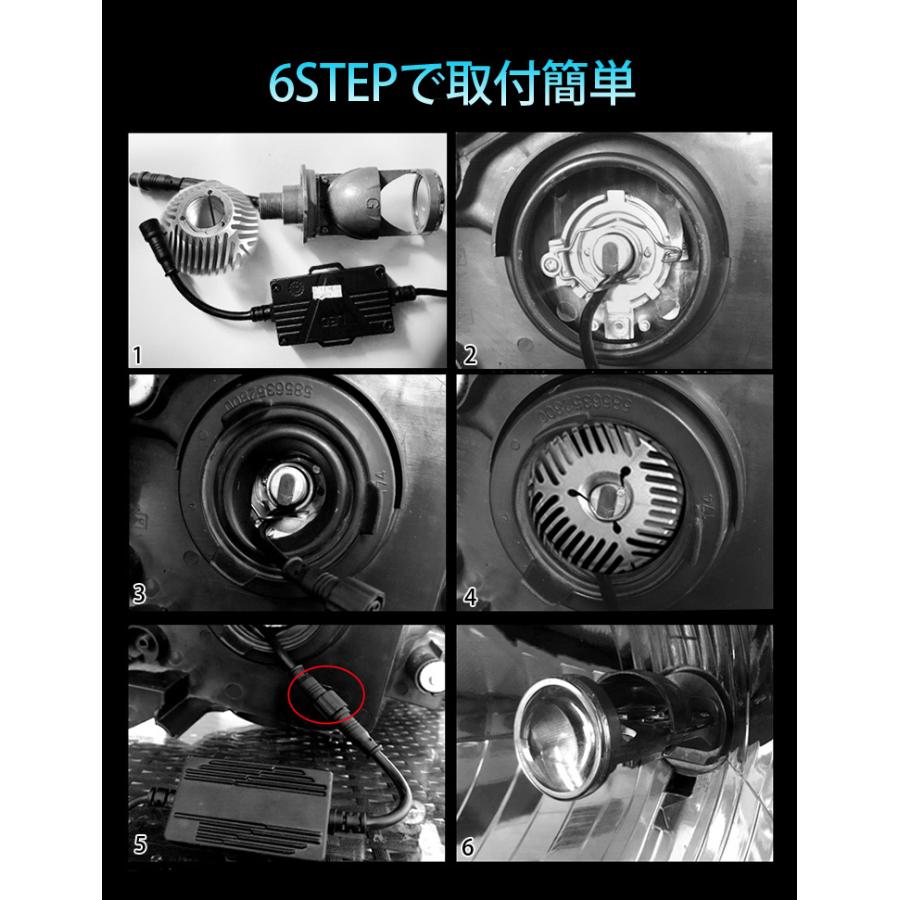 2個 LED ヘッドライト H4 Hi/Lo ミニプロジェクター 管理G4 e-auto fun LEDヘッドライト 最新モデル H4 Hi/Lo ミニ