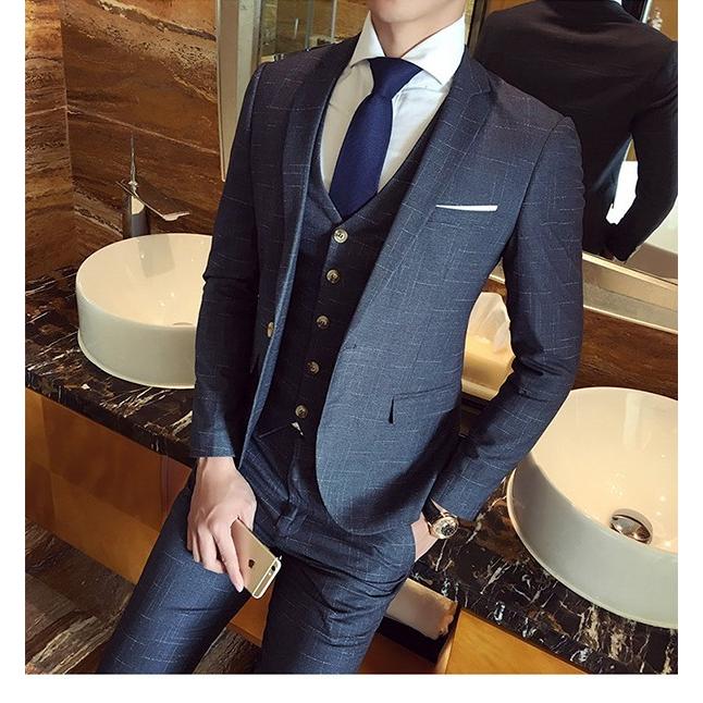 メンズスリムスーツ スリーピーススーツ センターベント メンズスーツ パーティ 結婚式 卒業式 ブラック ネイビー グレー チェック柄2 S 4xl Mxf07 ハートシステムグループ 通販 Yahoo ショッピング