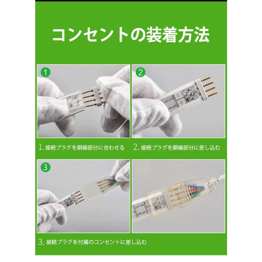 BANNAI ledテープライト RGB光流れる 100V イルミネーション 144SMD/M