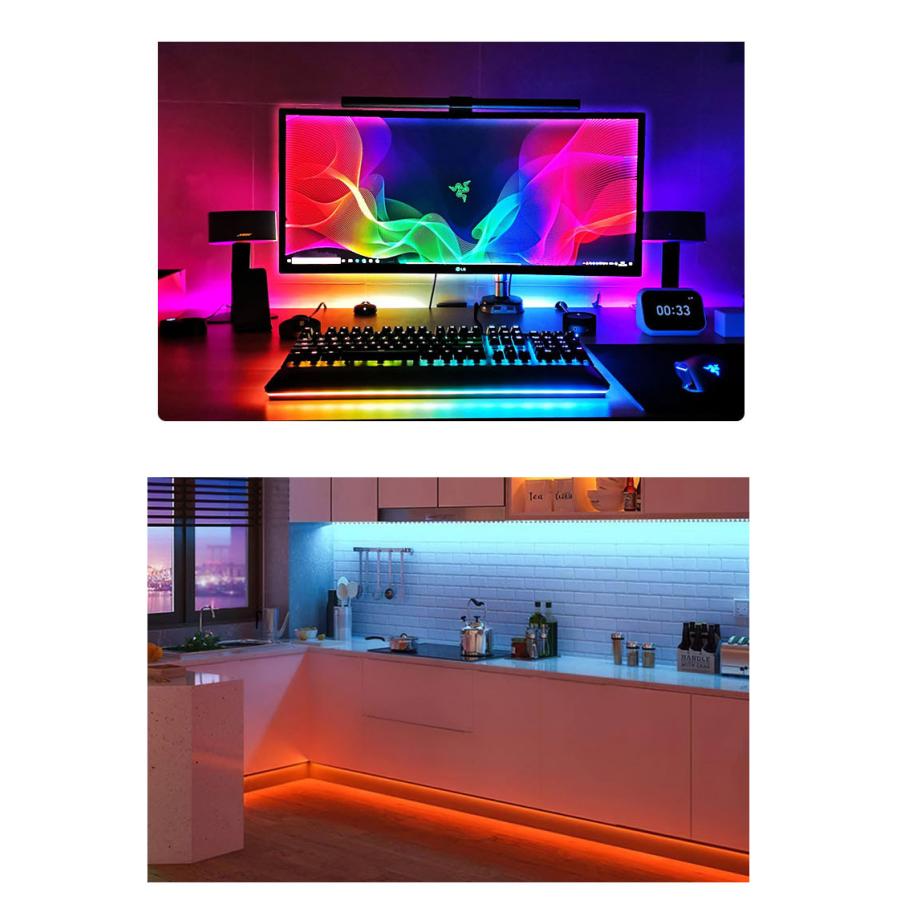 USBテープLEDライトRGB 大量 BANNAI ledテープライト テープライト RGB USB 間接照明 3m/5m セット