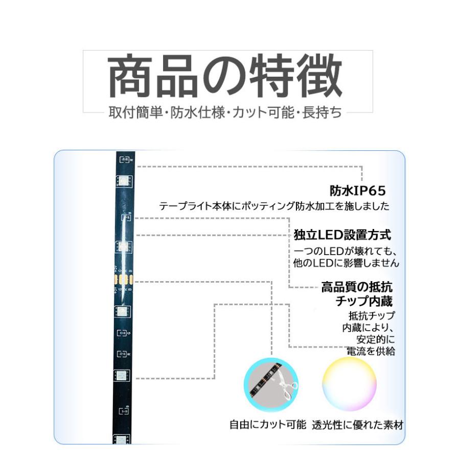 BANNAI ledテープライト テープライト RGB USB 間接照明 3m/5m セット