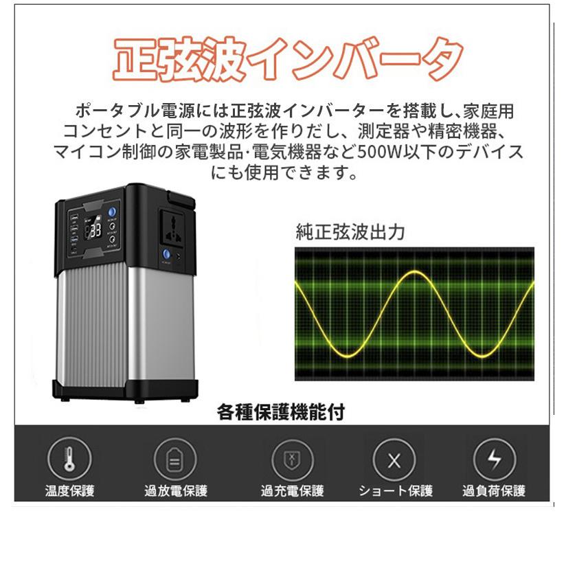 ポータブル電源 500W 発電機 大容量144000mAh 災害時用　キャンプ ポータブル電源 500W 大容量 家庭用 小型 AC電源 DC出力 防災