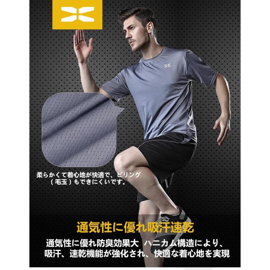 超お得な5点セット スポーツウェア メンズ 上下 半袖 パンツ tシャツ