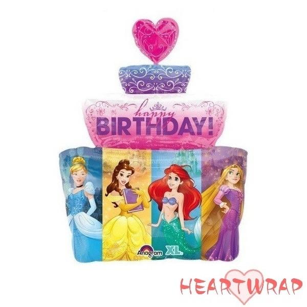 ディズニープリンセス バースデーケーキ ナンバーバルーン付き シンプル2個セット ヘリウムガス入りバルーンギフト 137 137 バルーンギフトの通販ハートラップ 通販 Yahoo ショッピング