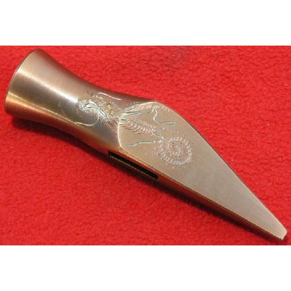美しい龍と虎の彫金 ブロンズ 舟手玄能 玄翁