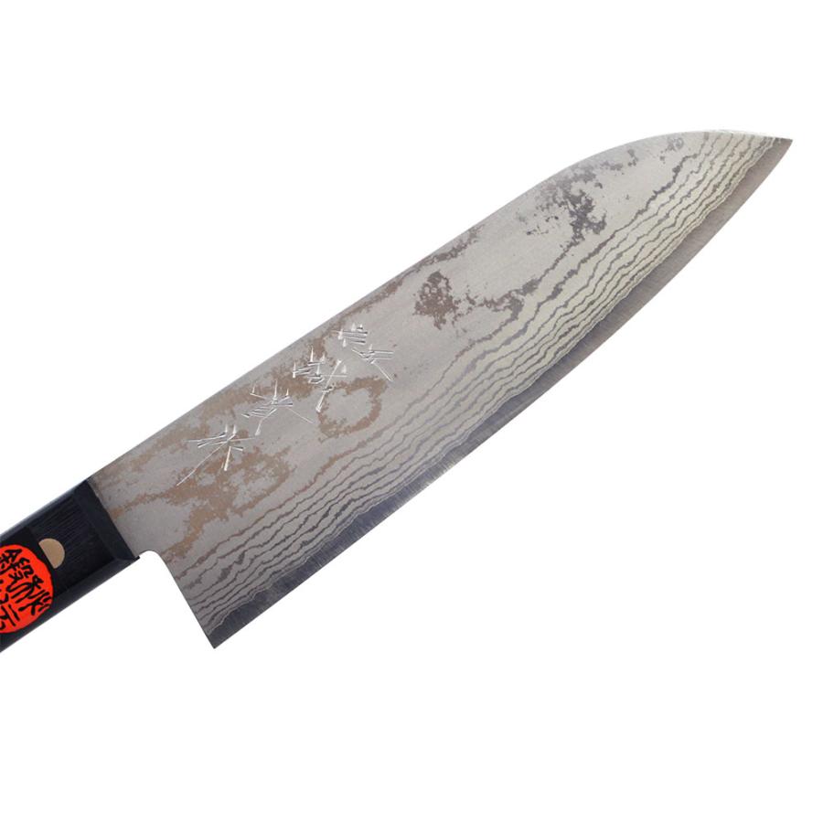播州三木 田中一之刃物製作所 手打鍛造 三徳包丁 刃渡165mm V10積層鋼