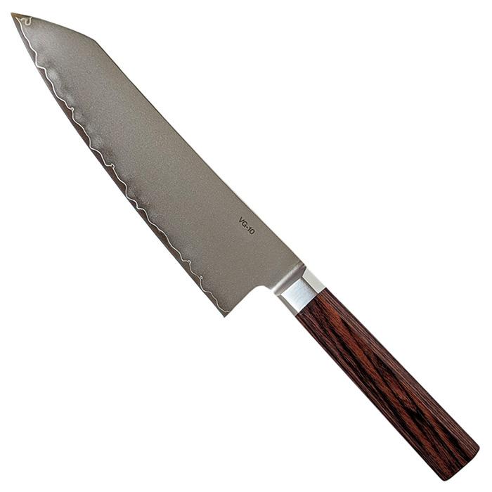 KIRINAMI 斬波 SK-811 切付文化包丁 180mm VG10 三層鋼 マホガニー八角