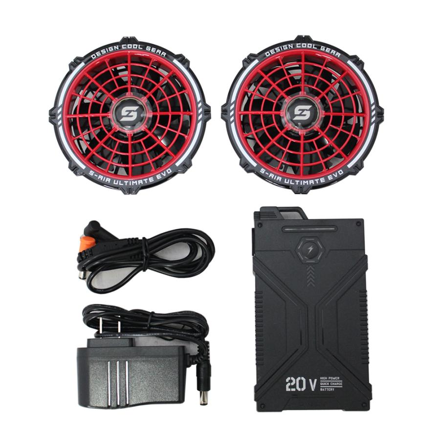 SA-124 ファン+バッテリーセット 20V シンメン SA-124 S-AIR ULTIMATE EVO 20Vファンバッテリーセット