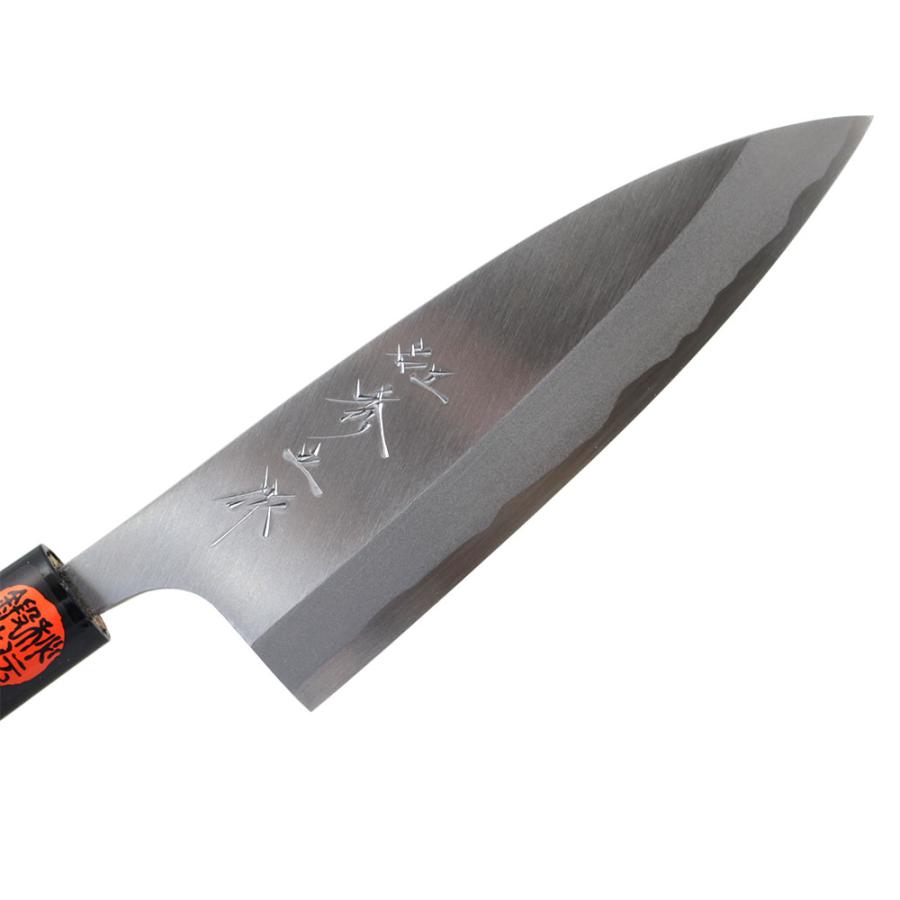 播州三木 田中一之刃物製作所 手打鍛造 秀之作 出刃包丁 刃渡165mm 青