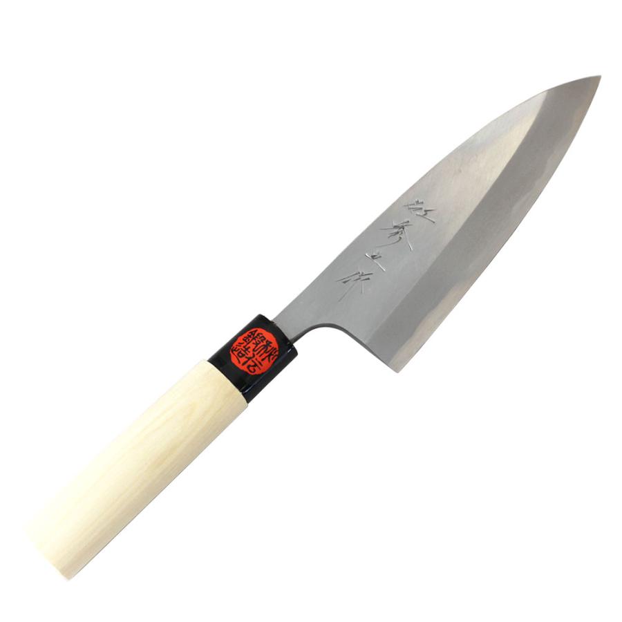 播州三木 田中一之刃物製作所 手打鍛造 秀之作 出刃包丁 刃渡165mm 青