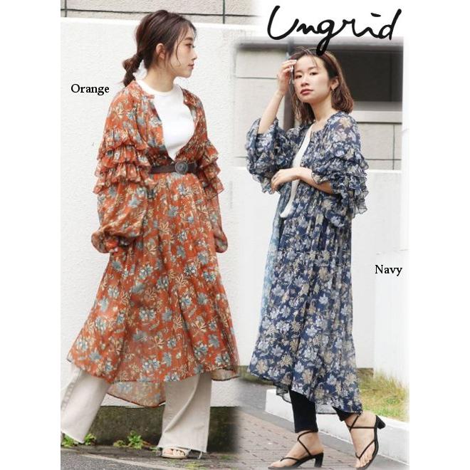 未使用 アンスリード エスニックワンピース エスニックフラワーキャミワンピース[品番：MKSW0035987