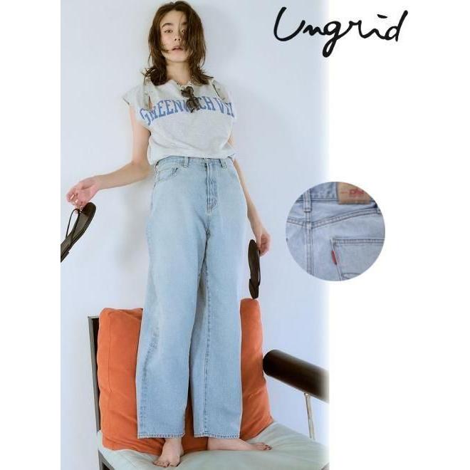 ungrid htage サイドカットデザインルーズデニム ungrid htage サイドカットデザインルーズデニム Htage】サイドカット