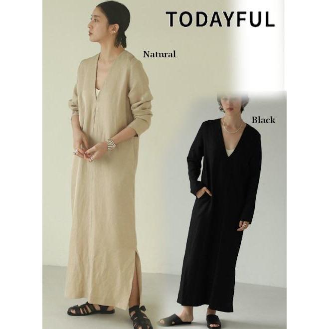Todayful トゥデイフル Vneck Linen Dress 21春夏 マキシワンピース 春受注会 Hearty Select Yahoo店 通販 Yahoo ショッピング
