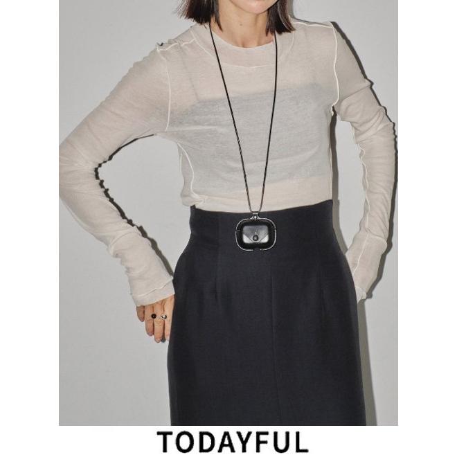 カットソー(長袖/七分) todayful Sheer Check Tops TODAYFUL - todayful Sheer Check Tops の通販 by ゆう's shop