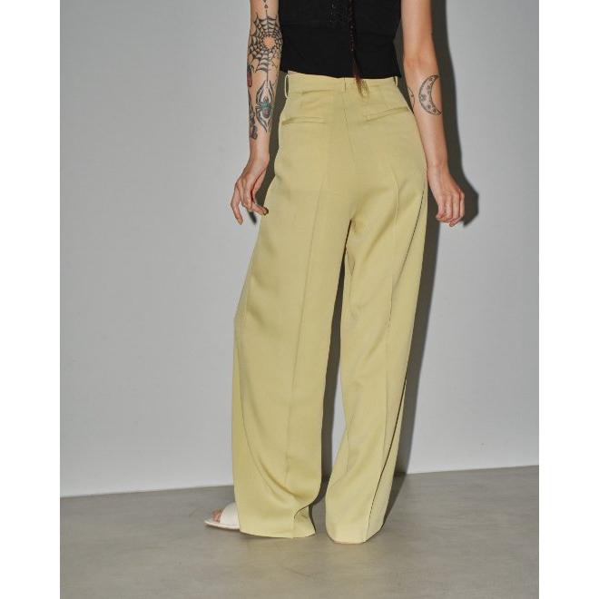 TODAYFUL Tuck Wide Trousers イエロー