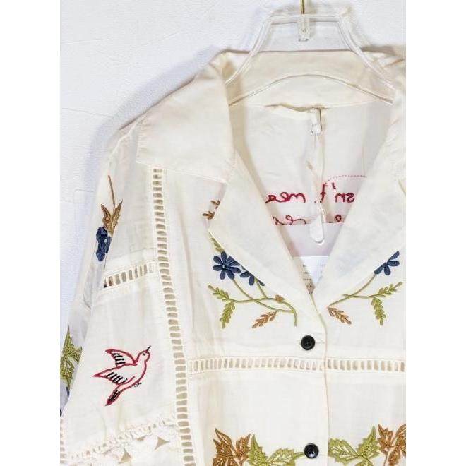 刺繍入りクリーム色　todayful Embroidery Patchwork Shirts（シャツ/ブラウス）｜TODAYFUL（トゥデイ