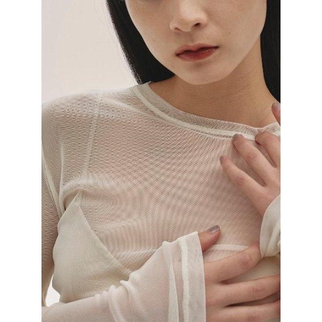 TODAYFUL トゥデイフル Asymmetry Mesh Tops☆ 25秋冬 12520611