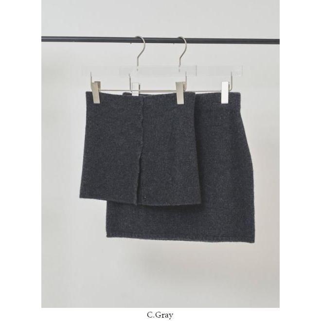 【todayful】Layered Knit Skirt charcoal TODAYFUL トゥデイフル Layered Knit Skirt☆ 25秋冬.予約 12520808