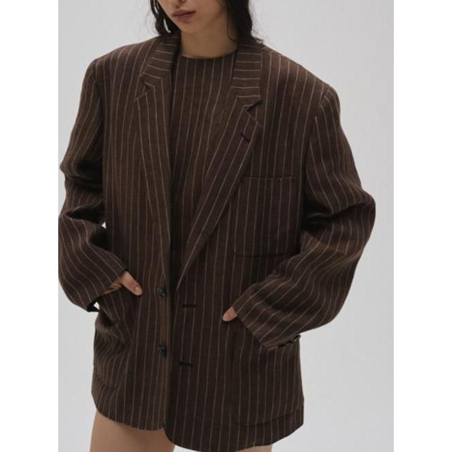 TODAYFUL トゥデイフル Boyfriend Stripe Linen Jacket☆ 26春夏予約