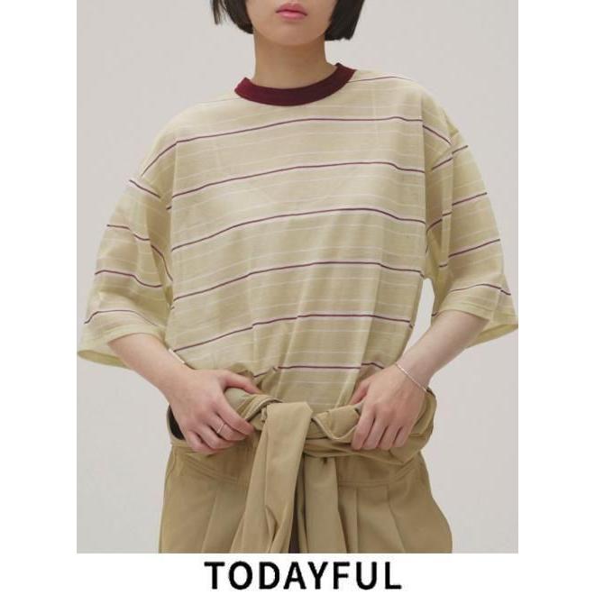 TODAYFUL (5倍ポイント~2/8) トゥデイフル Sheer Border T-shirt☆ 26