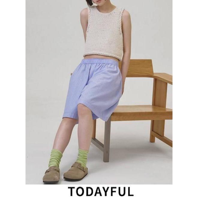 TODAYFUL トゥデイフル Easy Stripe Half Pants 26春夏 12610721