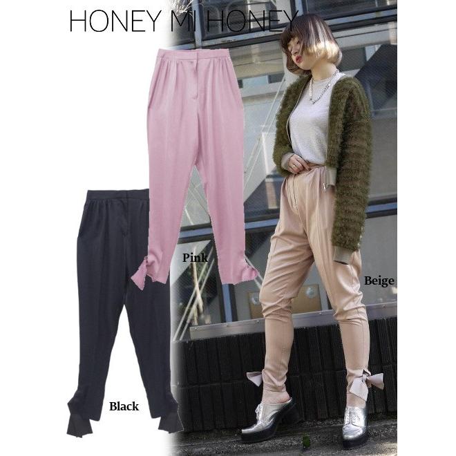Honey mi Honey / ハニーミーハニー 2way satin heme ribbon pants 17秋冬. 17A-TA-25レディース 60%OFF
