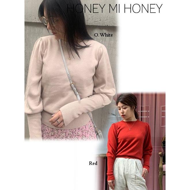 Honey mi Honey / ハニーミーハニー puffsleeve knit top 19秋冬 19A-SW-02レディース 60%OFF