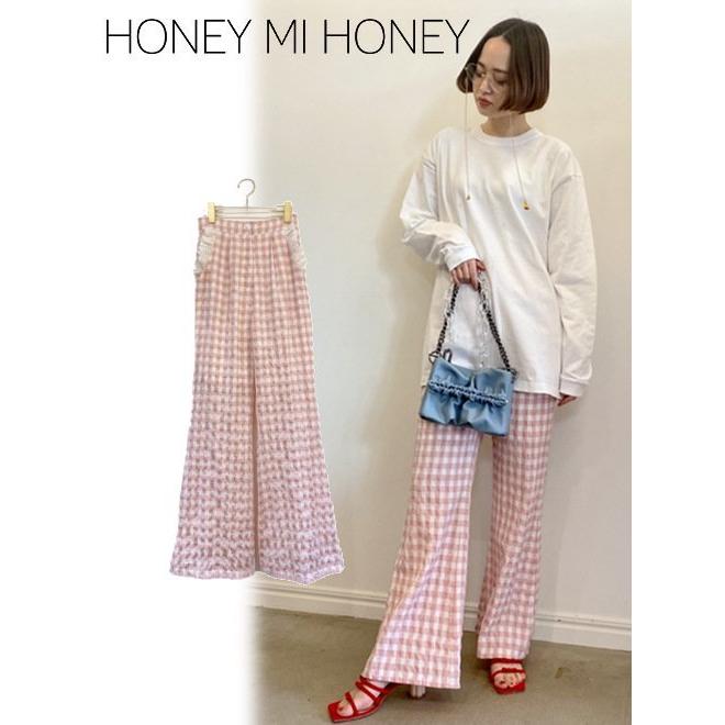 超大特価 Honey Mi Honey ハニーミーハニー Ginghamcheck Cotton Frill Pants 21春夏 21s Ta 22 パンツ 正規店仕入れの Tratabrasil Org Br